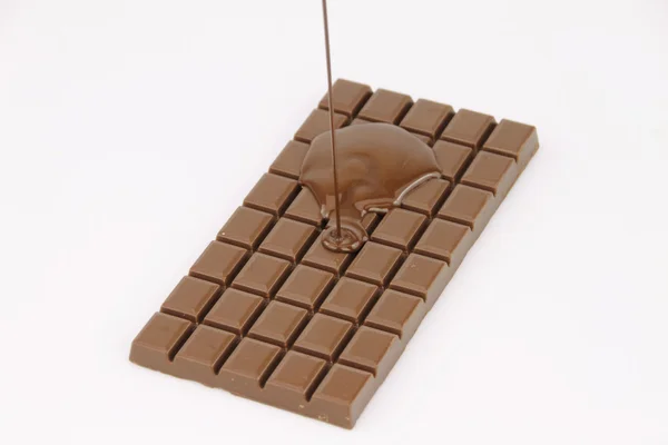 Gesmolten chocolade druipende — Stockfoto