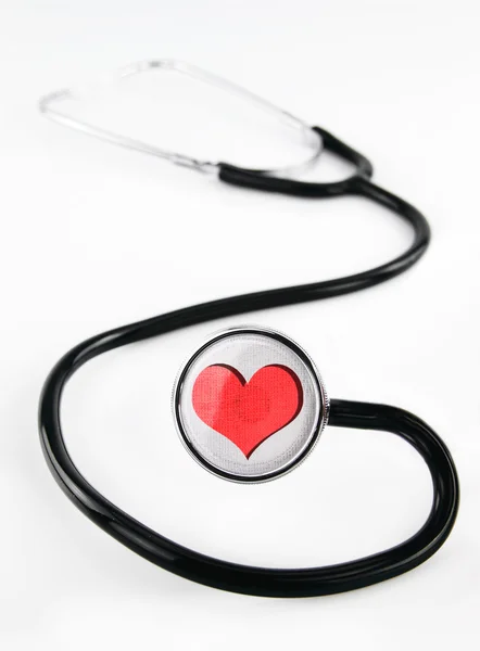 Stetoskop z serca kształt projektu — Zdjęcie stockowe