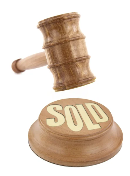 Auction concept with wooden gavel — Stock Photo, Image