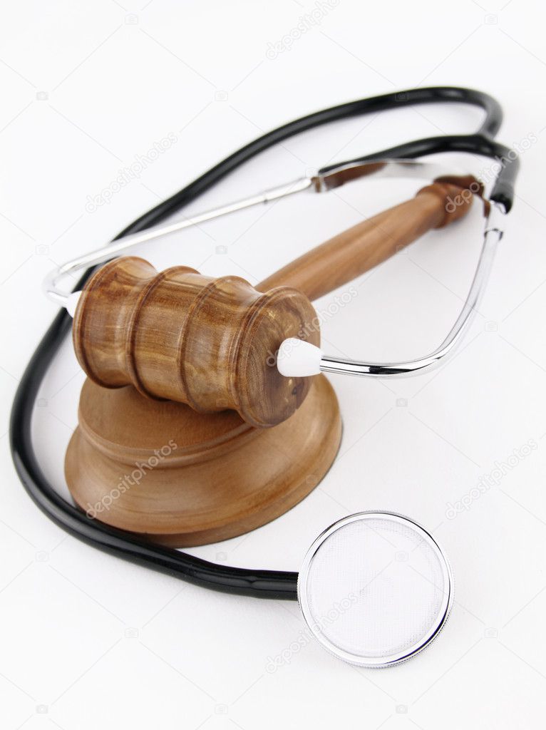 Judge?s Gavel and stethoscope