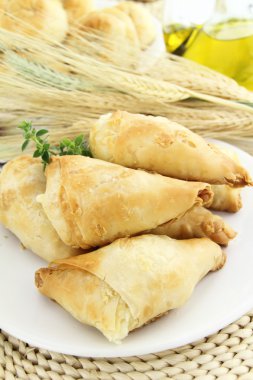 Homemade pastry filled with cheese clipart