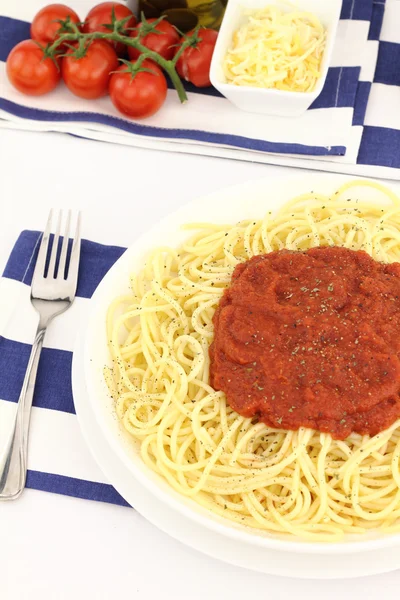 Spaghetti con sugo di pomodoro — Foto Stock