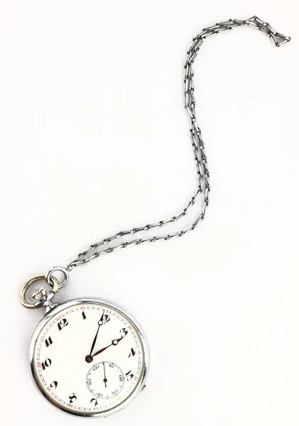 Antique pocket clock with chain — Stock Photo, Image
