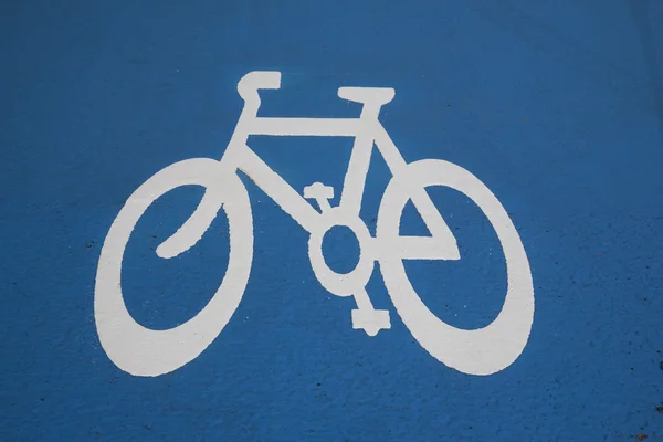 자전거 레인 표시 — 스톡 사진