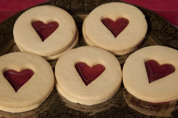 Heart shaped Biscuits — Stock Photo, Image