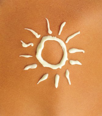 Cream sun clipart