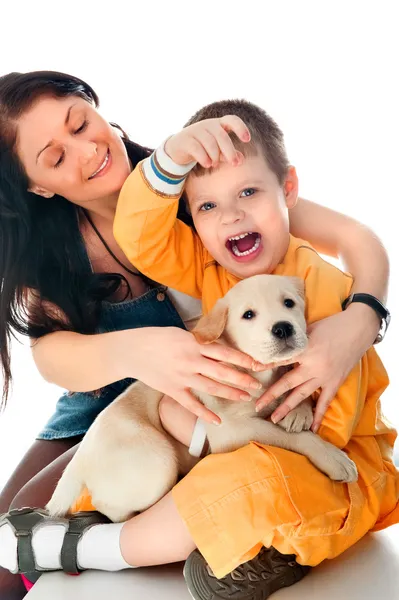Porträt einer glücklichen Familie aus Mutter und Sohn — Stockfoto