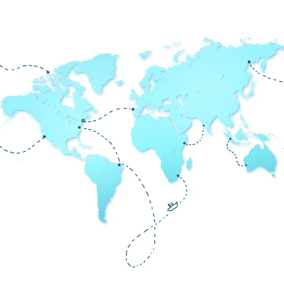 Weltweites Frachttransport-Logistikkonzept — Stockfoto