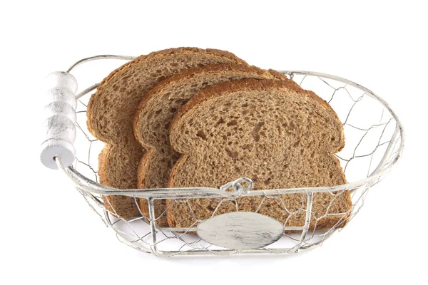 Хлеб в корзине — стоковое фото