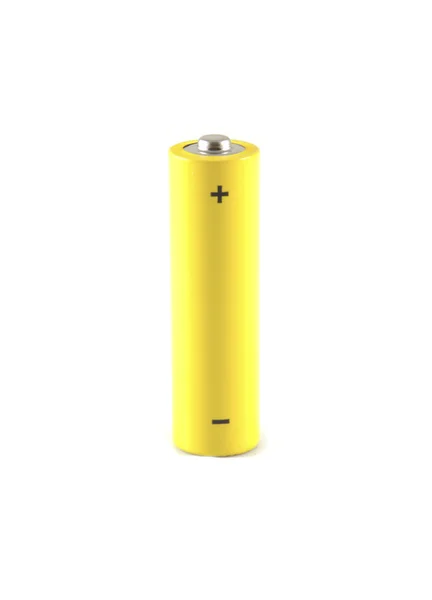 Одна жёлтая батарея — стоковое фото