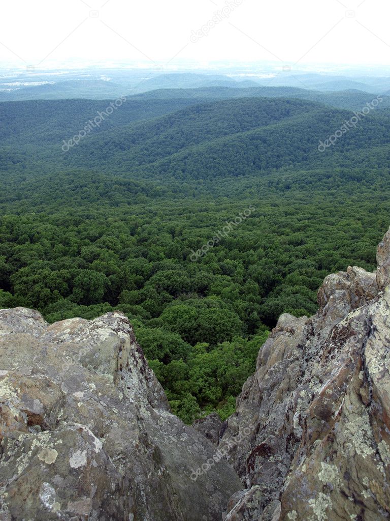 View into the shenandoah valley from the appakachian mountains