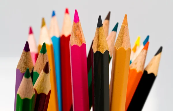 Renkli kalemler tam kare — Stok fotoğraf
