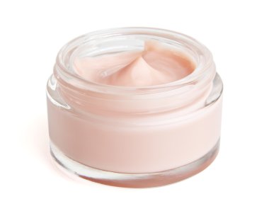 Face cream in a jar with clipping path clipart