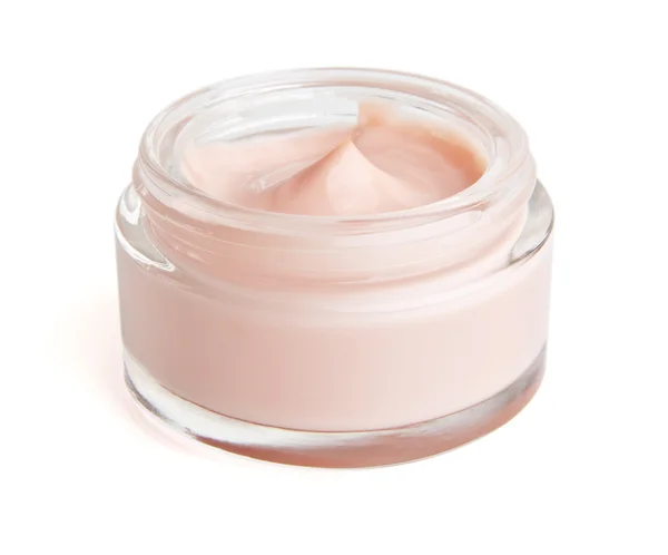 Face cream in a jar with clipping path — Stock Photo, Image