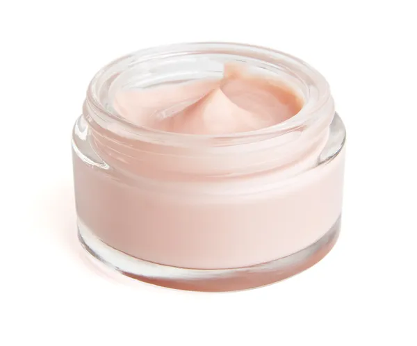 Face cream in a jar with clipping path 图库照片