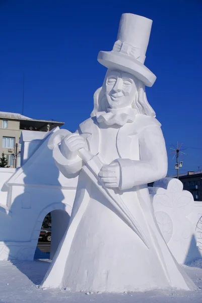 ウィザードの雪の彫刻 — ストック写真