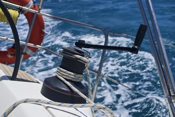 Cruising on a sailing boat, winch