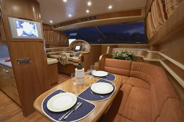 Italy, luxury yacht, Fiumicino, Rome, Rizzardi Technema 65 — Stock Photo, Image