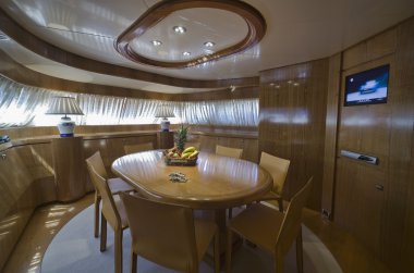 Italy, S.Felice Circeo, luxury yacht Rizzardi Posillipo Technema 95' clipart