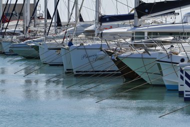 İtalya, siciliy, Akdeniz, marina di ragusa, lüks yatların görünümü