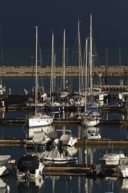 İtalya, siciliy, Akdeniz, marina di ragusa, lüks yatların görünümü