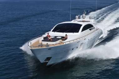 Italy, Tirrenian sea, off the coast of Viareggio, Tuscany, luxury yacht Tec clipart