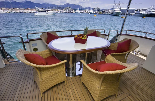 Италия, Тоскана, Виареджо, Teccar Nadara 88 Fly luxury yacht — стоковое фото