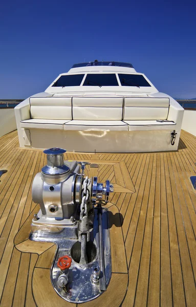 Italy, Tuscany, Viareggio, Tecnomar Nadara 88 Fly luxury yacht — Stock Photo, Image