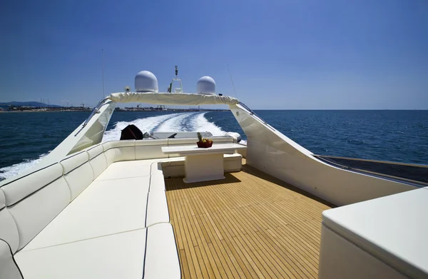 Italy, Tuscany, Viareggio, Tecnomar Nadara 88 Fly luxury yacht — Stock Photo, Image