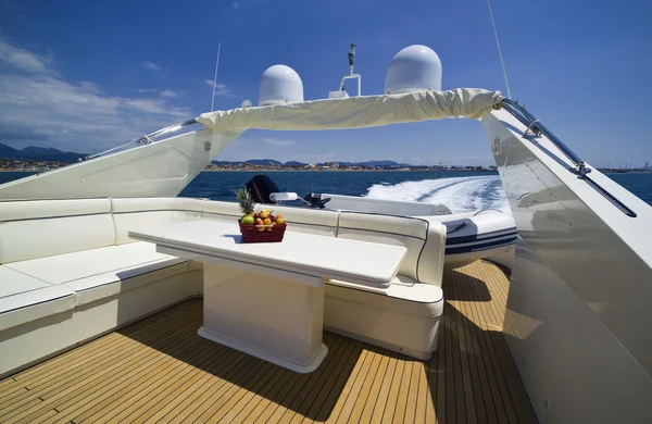 Olaszországban, Toscana, viareggio, tecnomar Nándori Pál 88 fly luxus yacht — Stock Fotó