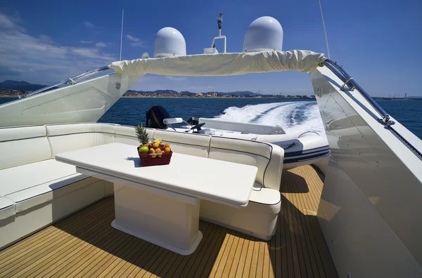 Italy, Tuscany, Viareggio, Tecnomar Nadara 88' Fly luxury yacht — Stock Photo, Image