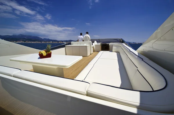 Itálie, Toskánsko, viareggio, tecnomar nadara 88' překrýt luxusní jachty — Stock fotografie