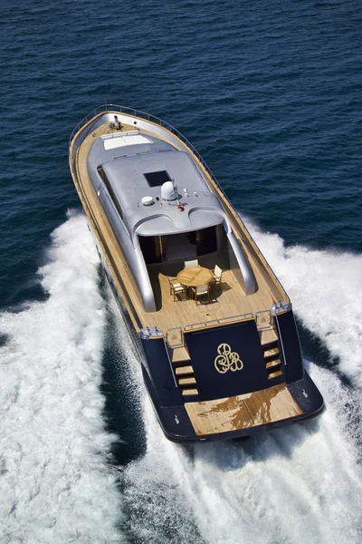 Italy, Tuscany, Viareggio, Tecnomar Velvet 26 luxury yacht Stock Image