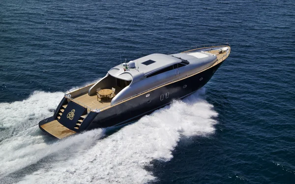 Italy, Tuscany, Viareggio, Tecnomar Velvet 26 luxury yacht Stock Picture