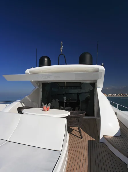Italien, Toskana, Viareggio, tecnomar velvet 90 Luxusjacht, Backbord — Stockfoto