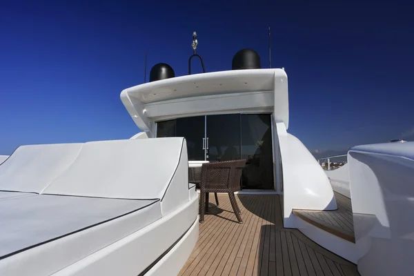 Itálie, Toskánsko, viareggio, tecnomar velvet 90 luxusní jachty, opěradlo — Stock fotografie