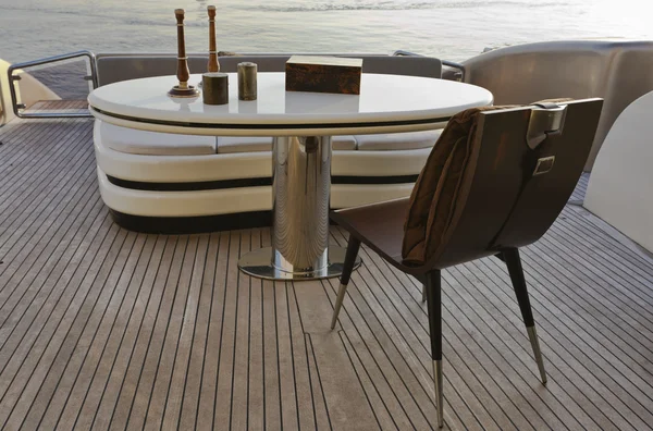 Italy, Tuscany, Viareggio, Tecnomar Velvet 83 'luxury yacht — стоковое фото