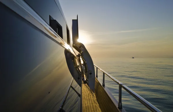 Italy, Tuscany, Viareggio, Tecnomar Velvet 83 luxury yacht — Stock Photo, Image