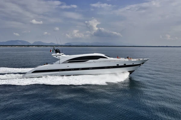 Olaszország, Toszkána, tecnomar velvet 100 luxus yacht — Stock Fotó