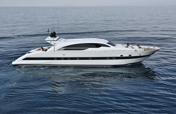 Itálie, Toskánsko, tecnomar Samet 100 luxusní jachtě — Stock fotografie