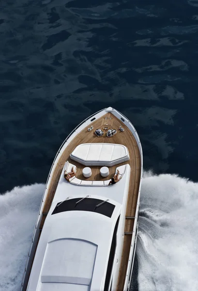 意大利，托斯卡纳，tecnomar 天鹅绒 100 豪华游艇 — 图库照片