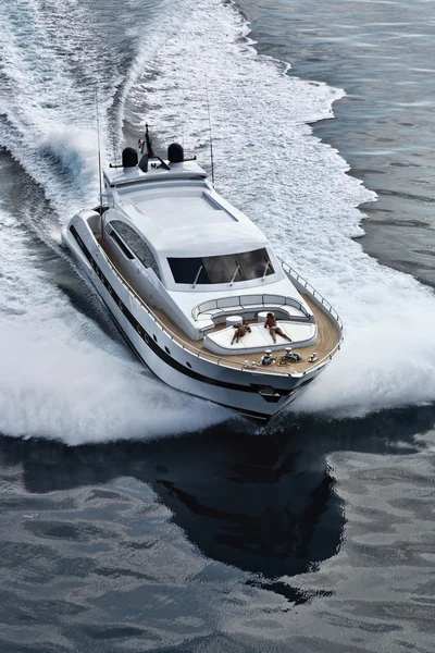 Italy, Tuscany, Tecnomar Velvet 100 luxury yacht — Stock Photo, Image