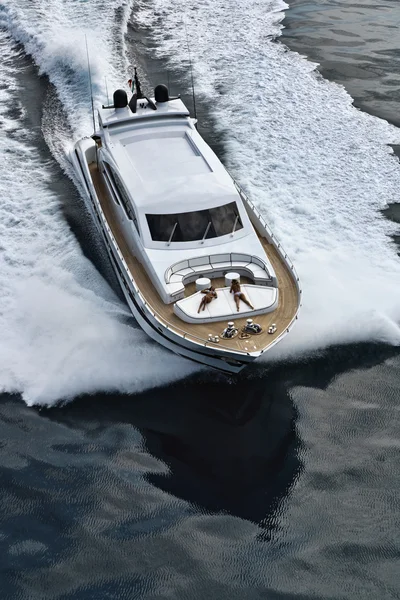 Olaszország, Toszkána, tecnomar velvet 100 luxus yacht — Stock Fotó