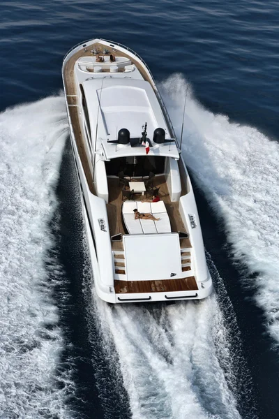Italy, Tuscany, Tecnomar Velvet 100 luxury yacht — Stock Photo, Image