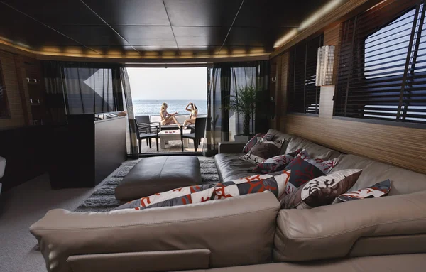 Italy, Tuscany, Viareggio, Tecnomar Velvet 100 'luxury yacht — стоковое фото