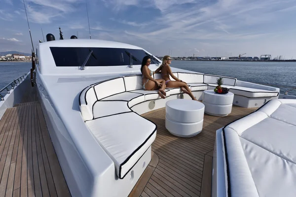 Italien, Toskana, tecnomar velvet 100 Luxusjacht — Stockfoto