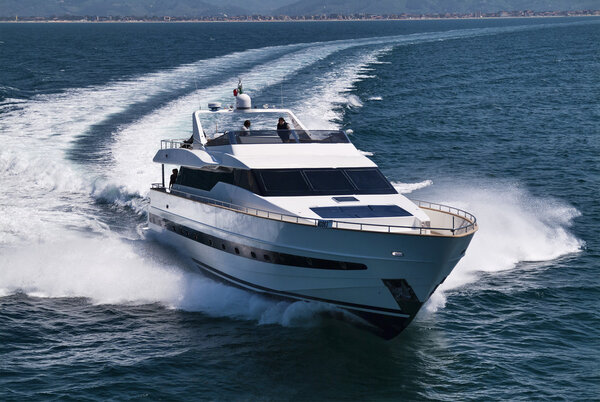 Italy, Tyrrhenian Sea, Tecnomar 35 luxury yacht