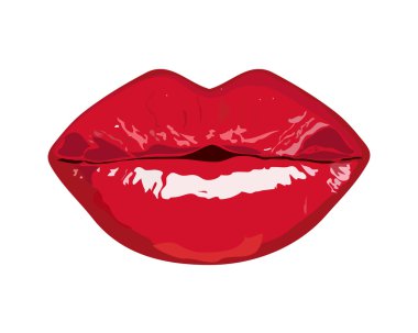 Red lips clipart