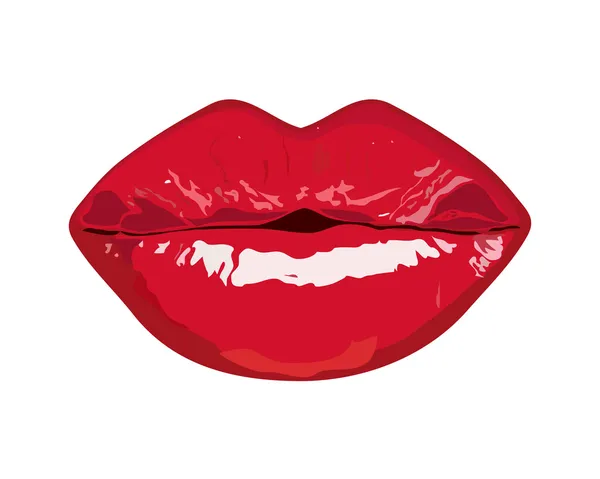 Red lips — Stock Vector