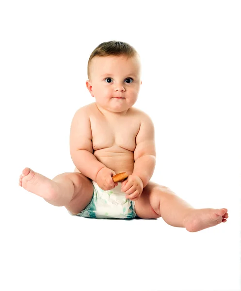 床の上に敷設赤ちゃん — ストック写真